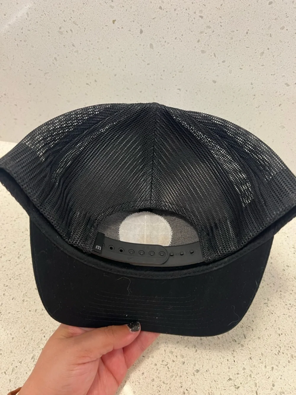 Travis Mathew Golf The Patch Adjustable Snap Back Cap Hat Black One Size